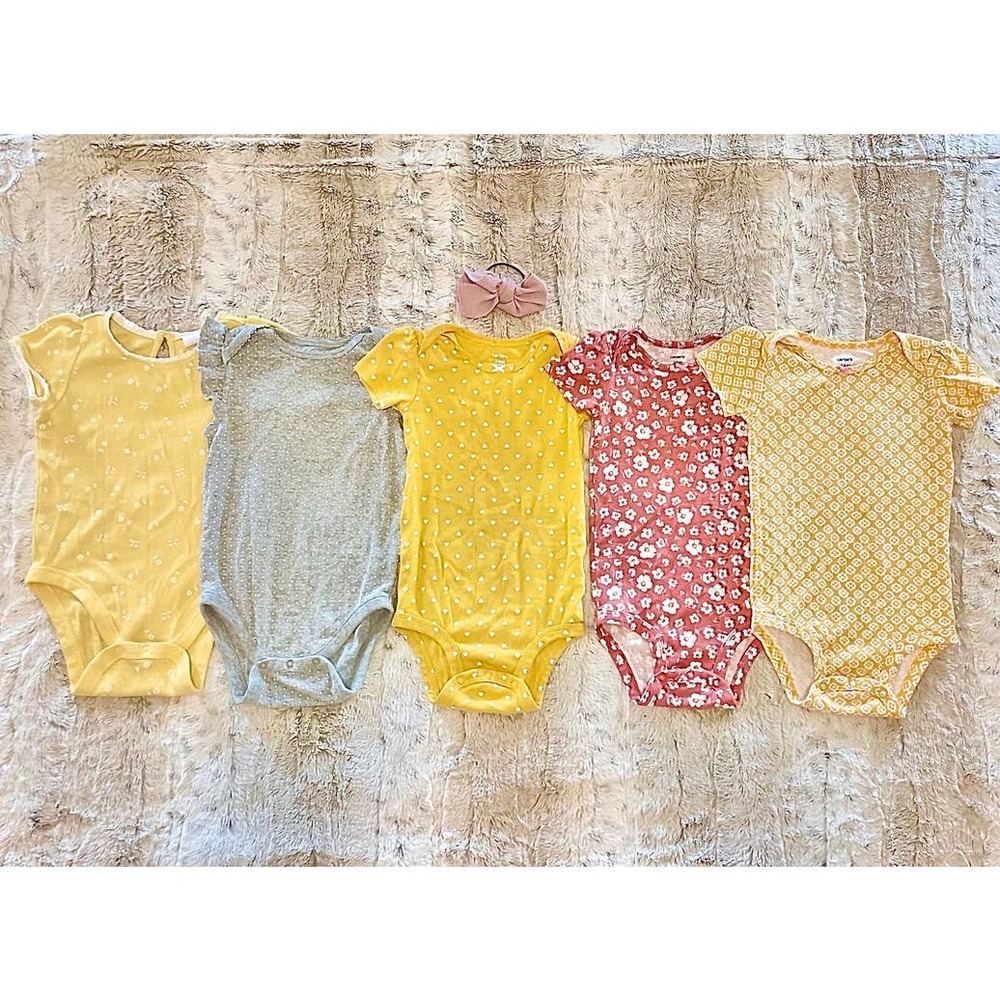 Baby Girl - 18 - 24 M - Yellow Pattern Matching Set Bundle - Baby Gap / Carters